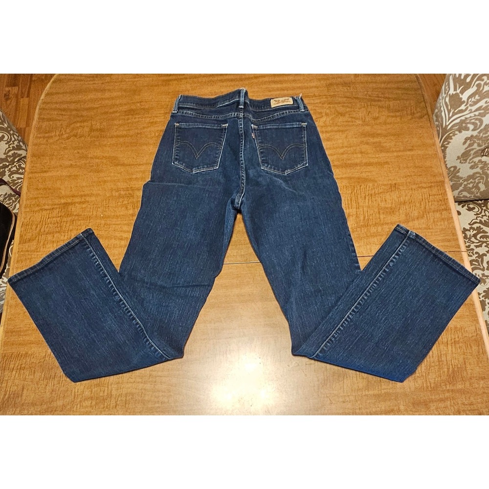 Women Levi's Jeans 12 26x31 Slimming Boot Cut y2k Dark Wash WJ4